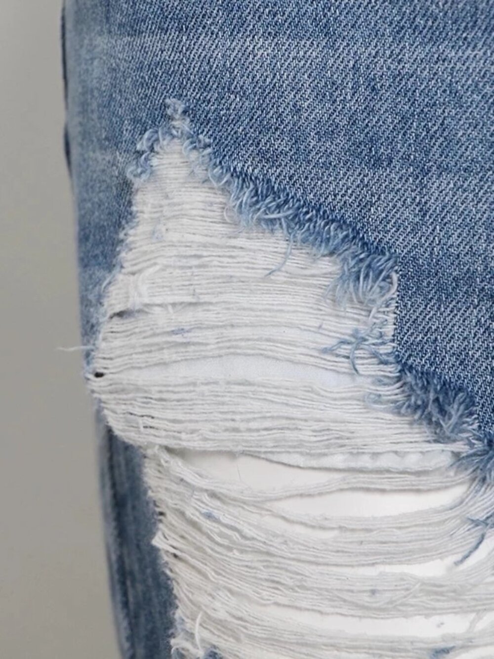 Distressed Shoelace Denim Shorts - Picture 3 of 5
